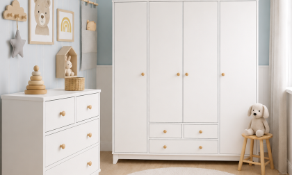 Minimo %100 MDF Bonnie 4 Kapılı Gardırop & Bonnie 4 Çekmeceli Şifonyer