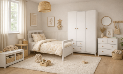 Minimo %100 MDF Bonnie Bebek&Çocuk Odası ( 3 Kapılı Dolap & 4 Çekmeceli Şifonyer & 90x190 Yavrusuz Karyola)