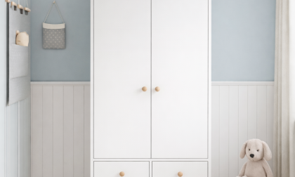 Minimo % 100 MDF Bonnie Beyaz 2 Kapılı Bebek & Çocuk Gardırop