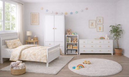 Minimo %100 MDF Bonnie Maxi Bebek Odası ( 2 Kapılı Dolap & 8 Çekmeceli Şifonyer & 90x190 Yavrusuz Karyola)