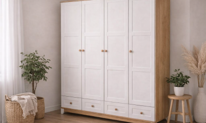 Minimo %100 MDF Lotus 4 Kapılı Bebek & Çocuk Gardırop