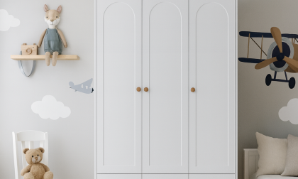 Minimo %100 MDF Oslo 3 Kapılı Bebek & Çocuk Gardırop