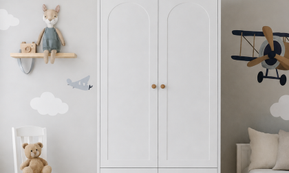 Minimo % 100 MDF Oslo Beyaz 2 Kapılı Bebek & Çocuk Gardırop