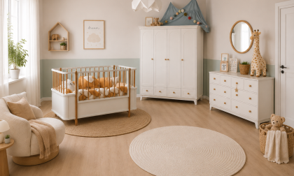 Minimo %100 MDF Oslo Mega Ahşap Beyaz Bebek Odası Takımı (4 Kapılı Dolap & Bonnie Şifonyer & Büyüyen Beşik)