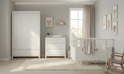 Minimo Asos Gümüş Bebek Odası Takımı