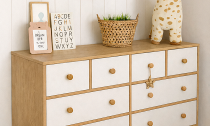 Minimo Bonnie 8 Çekmeceli Ahşap Beyaz MDF Bebek & Çocuk Odası Şifonyer