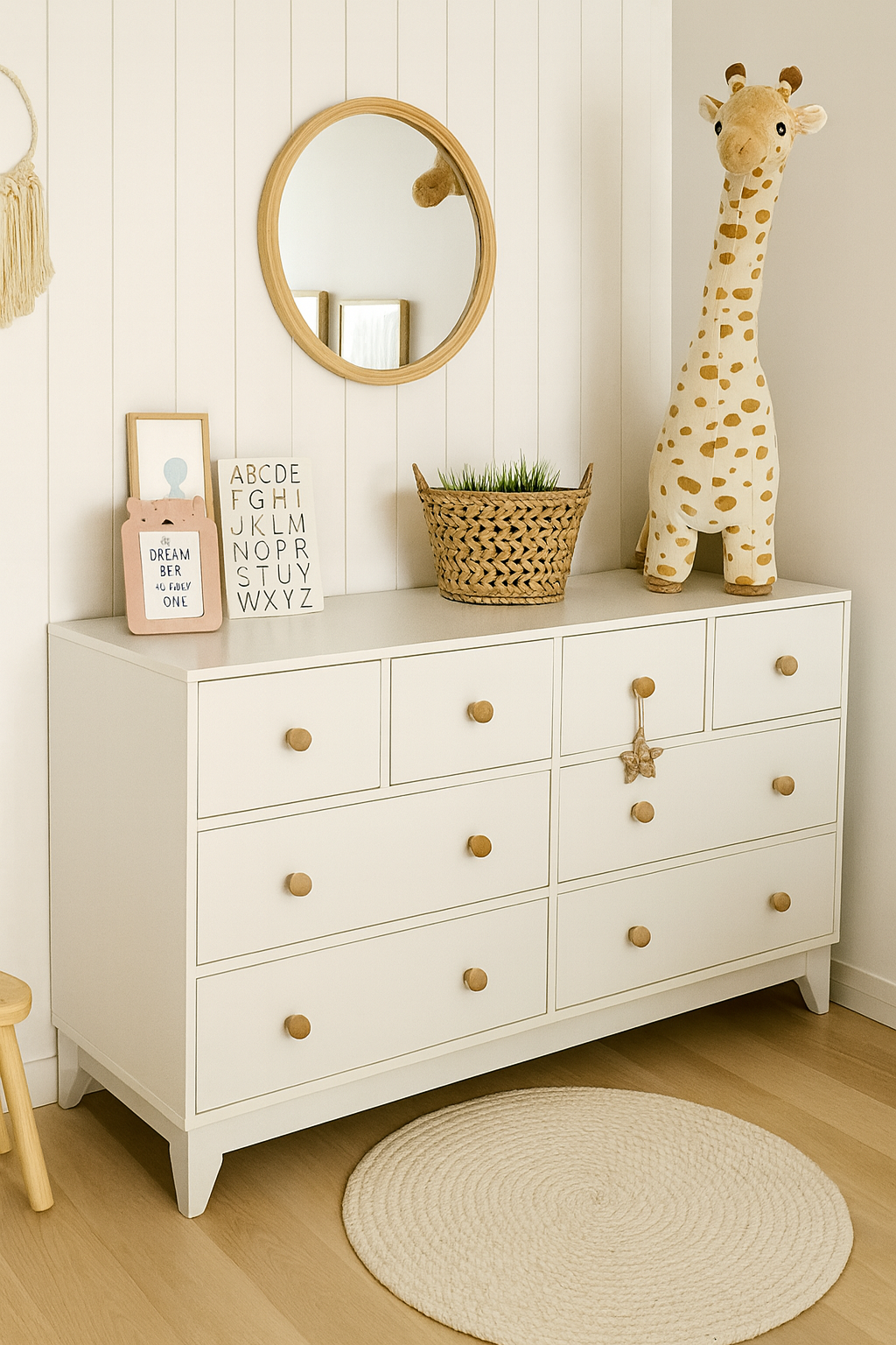 Minimo Bonnie 8 Çekmeceli MDF Bebek & Çocuk Odası Şifonyer
