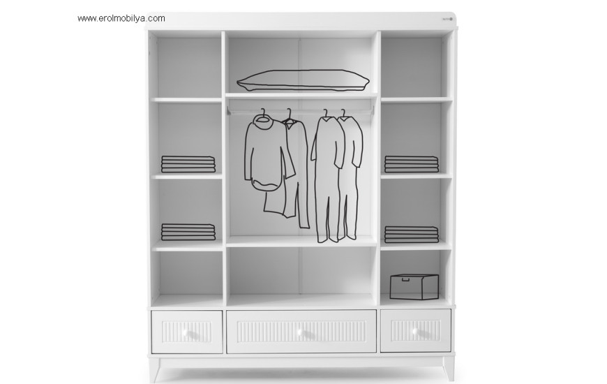 Minimo Efor 4 Kapılı Gardırop - Görsel 3