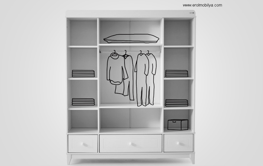 Minimo Nest 4 Kapılı Gardırop - Görsel 5