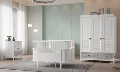 Minimo Nova Gümüş Bebek Odası Takımı