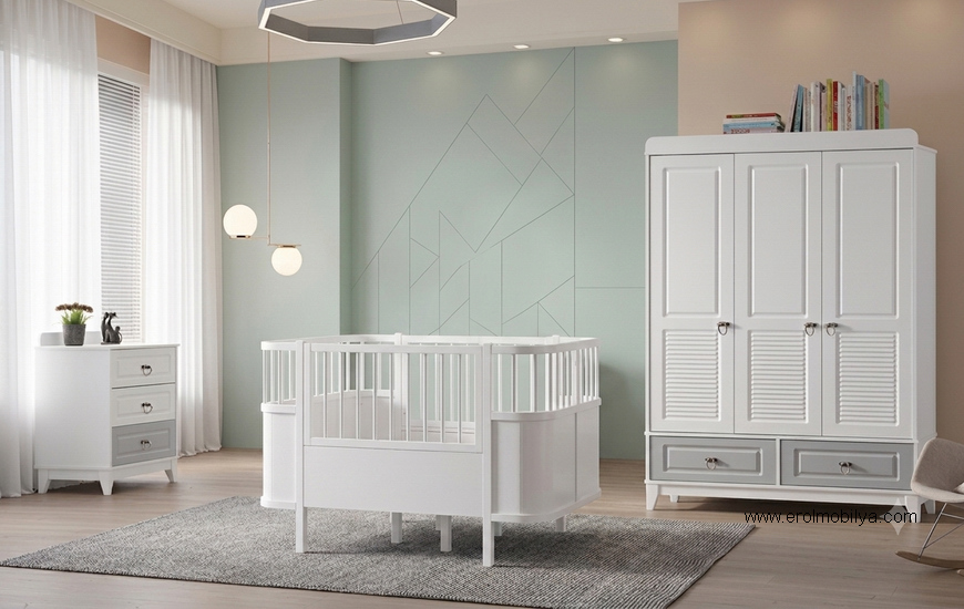 Minimo Nova Gümüş Bebek Odası Takımı