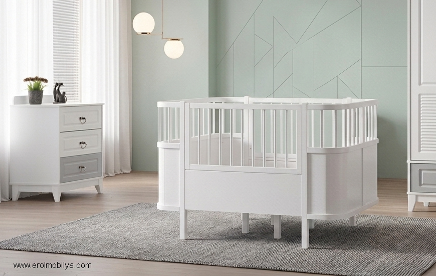 Minimo Nova Gümüş Bebek Odası Takımı - Görsel 2