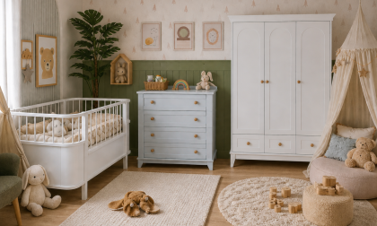 Minimo Oslo %100 MDF Büyüyen Maxi Bebek Odası Takımı ( 3 Kapılı Dolap&Şifonyer& 80x130 Büyüyen Karyola )