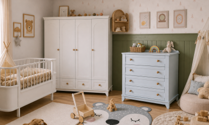 Minimo Oslo %100 Mdf Mega Bebek & Çocuk Odası Takımı ( 4 Kapılı Dolap&şifonyer&80x130 Büyüyen Beşik )