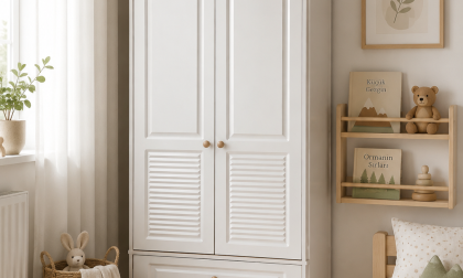 Minimo Panjur Beyaz Full MDF 2 Kapılı Bebek & Çocuk Gardırop