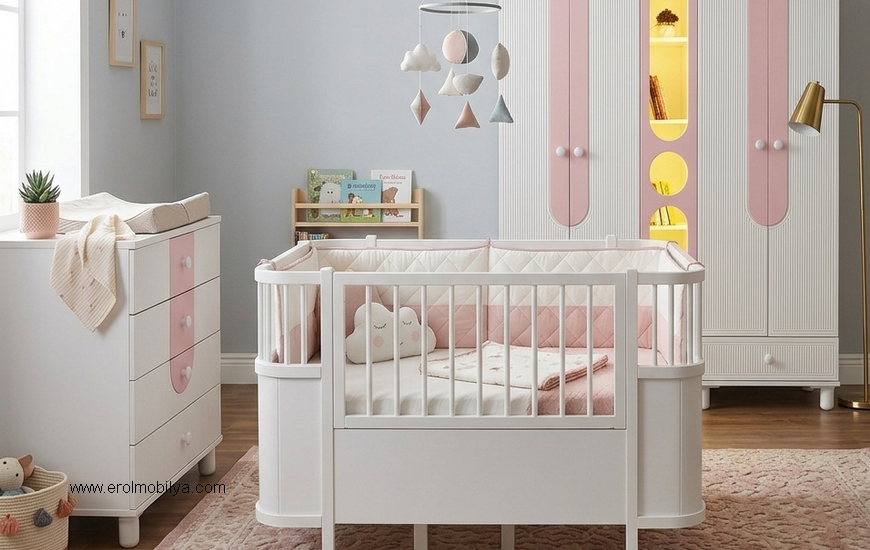 Minimo Romantik Mdf Bebek Odası Takımı - Görsel 2