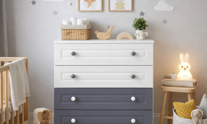 Minimo Stella Gri Beyaz Full MDF Bebek & Çocuk Odası Şifonyer