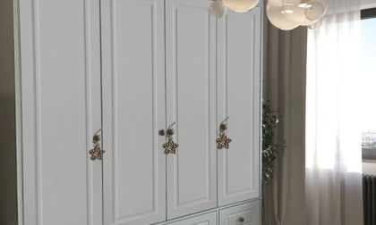 Minimo Stil Beyaz Full MDF 4 Kapılı Bebek & Çocuk Gardırop