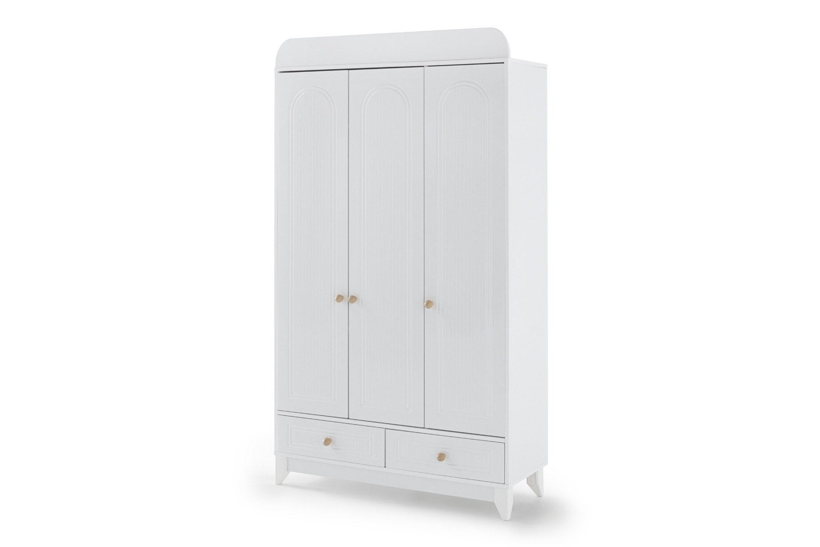 Minimo Luna 3 Kapaklı Gardırop - Beyaz