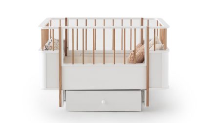 Minimo Filiz Büyüyen Beşik - Çekmeceli ve Sallanır, Beyaz Natural