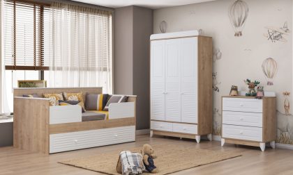 Minimo Pera Çocuk Odası Takımı - Safir Meşe